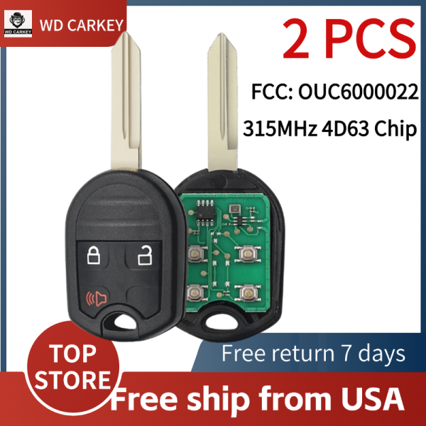 Ford 2+1 Buttons 315MHz 4D63 Chip OUC6000022